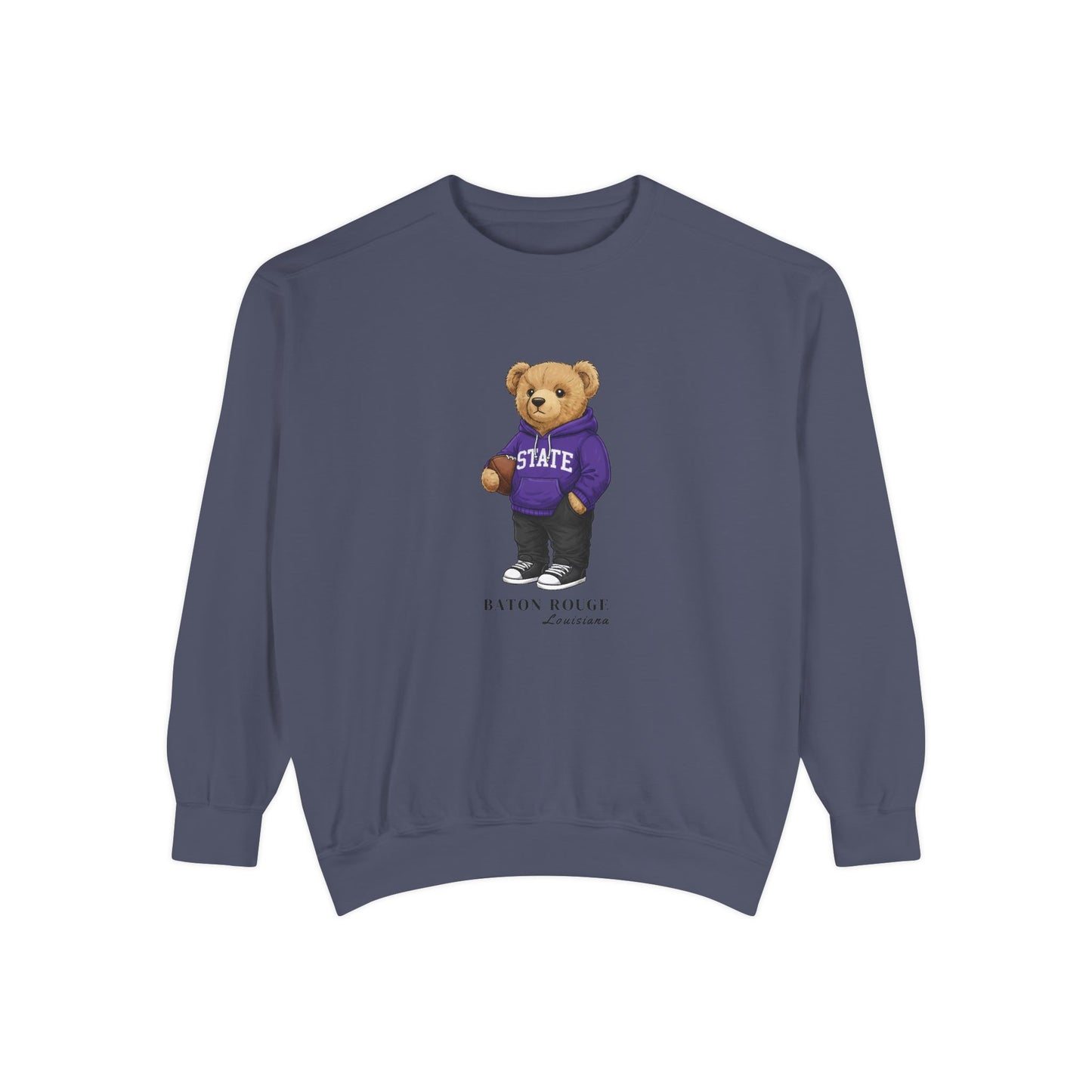 Baton Rouge, Louisiana Teddy Bear Comfort Colors Sweatshirt