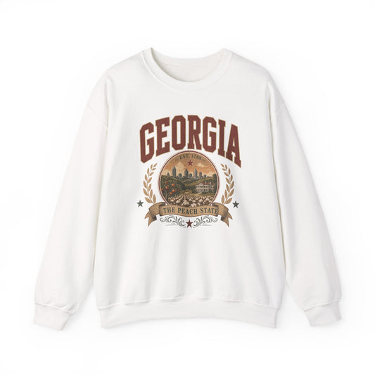 Vintage Georgia - The Peach State Crewneck Sweatshirt
