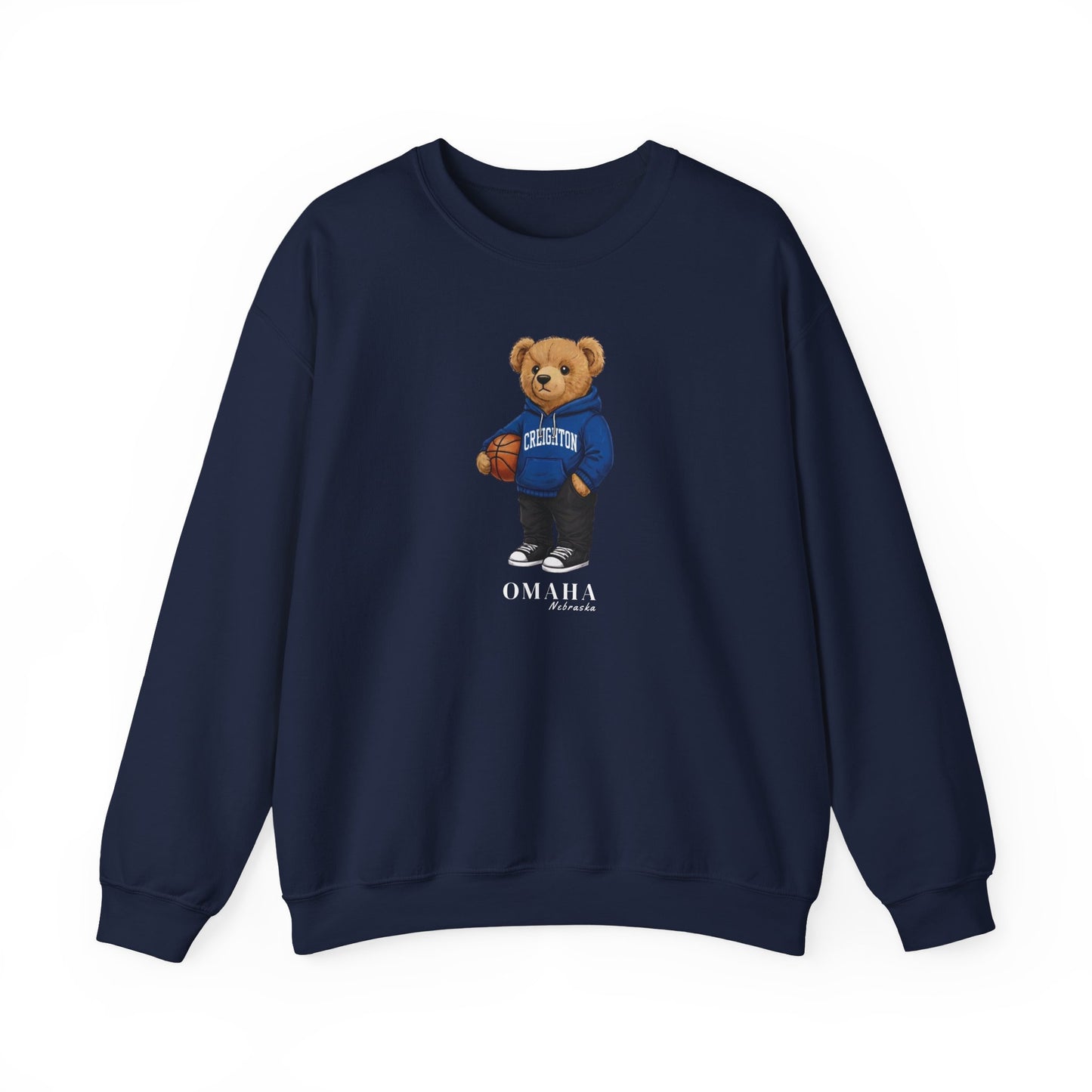 Omaha, Nebraska Teddy Bear Crewneck Sweatshirt
