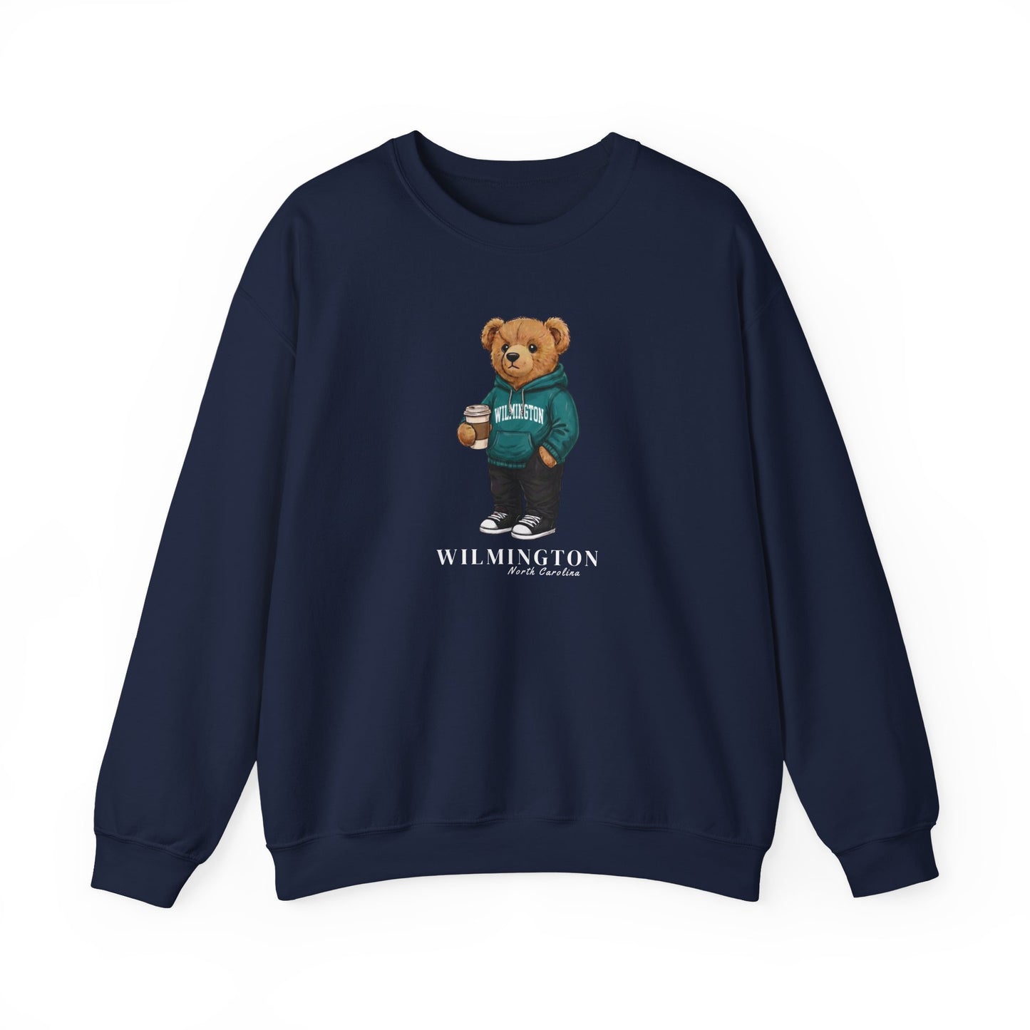 Wilmington, North Carolina Teddy Bear Crewneck Sweatshirt