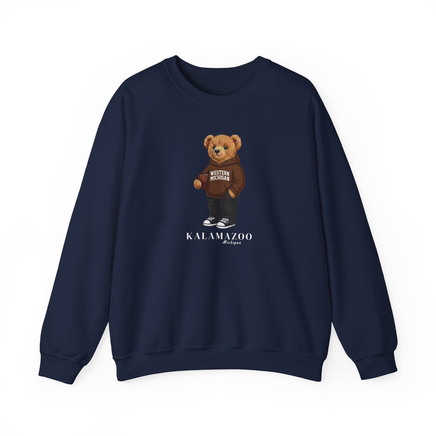 Kalamazoo, Michigan Teddy Bear Crewneck Sweatshirt