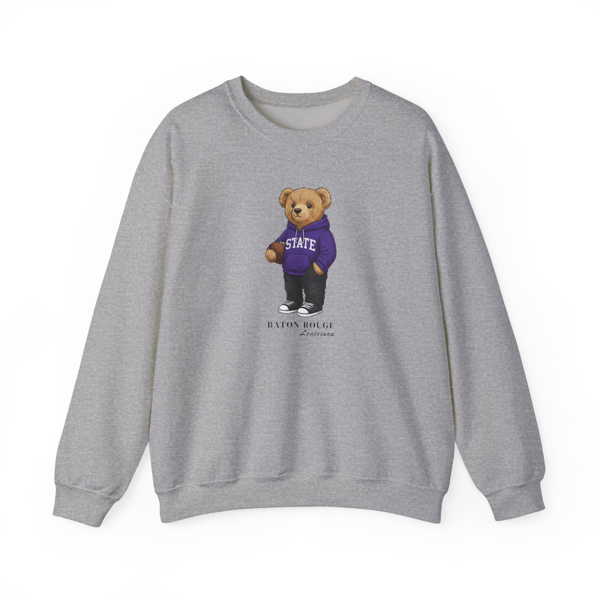 Baton Rouge, Louisiana Teddy Bear Crewneck Sweatshirt