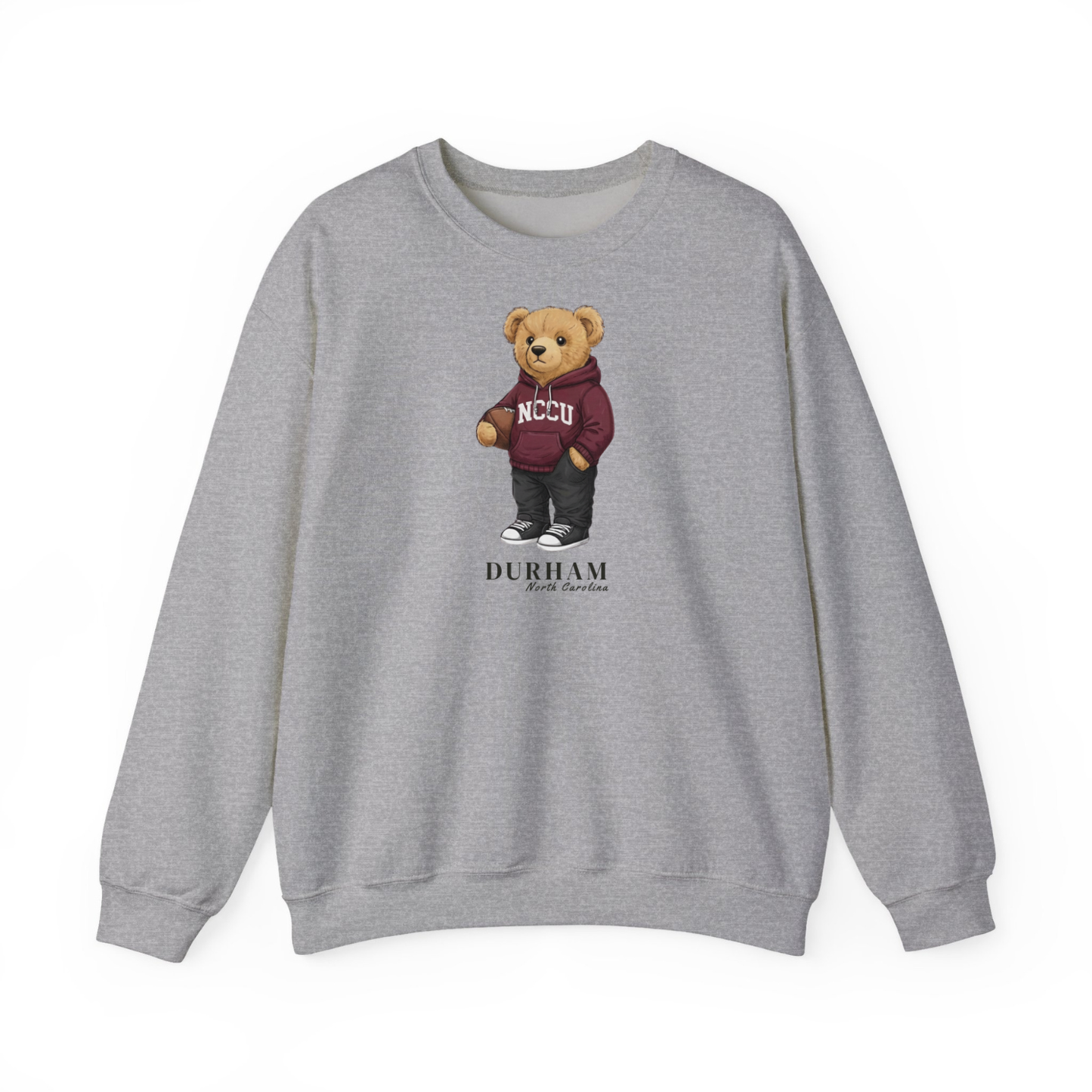 Durham, North Carolina Teddy Bear Crewneck Sweatshirt