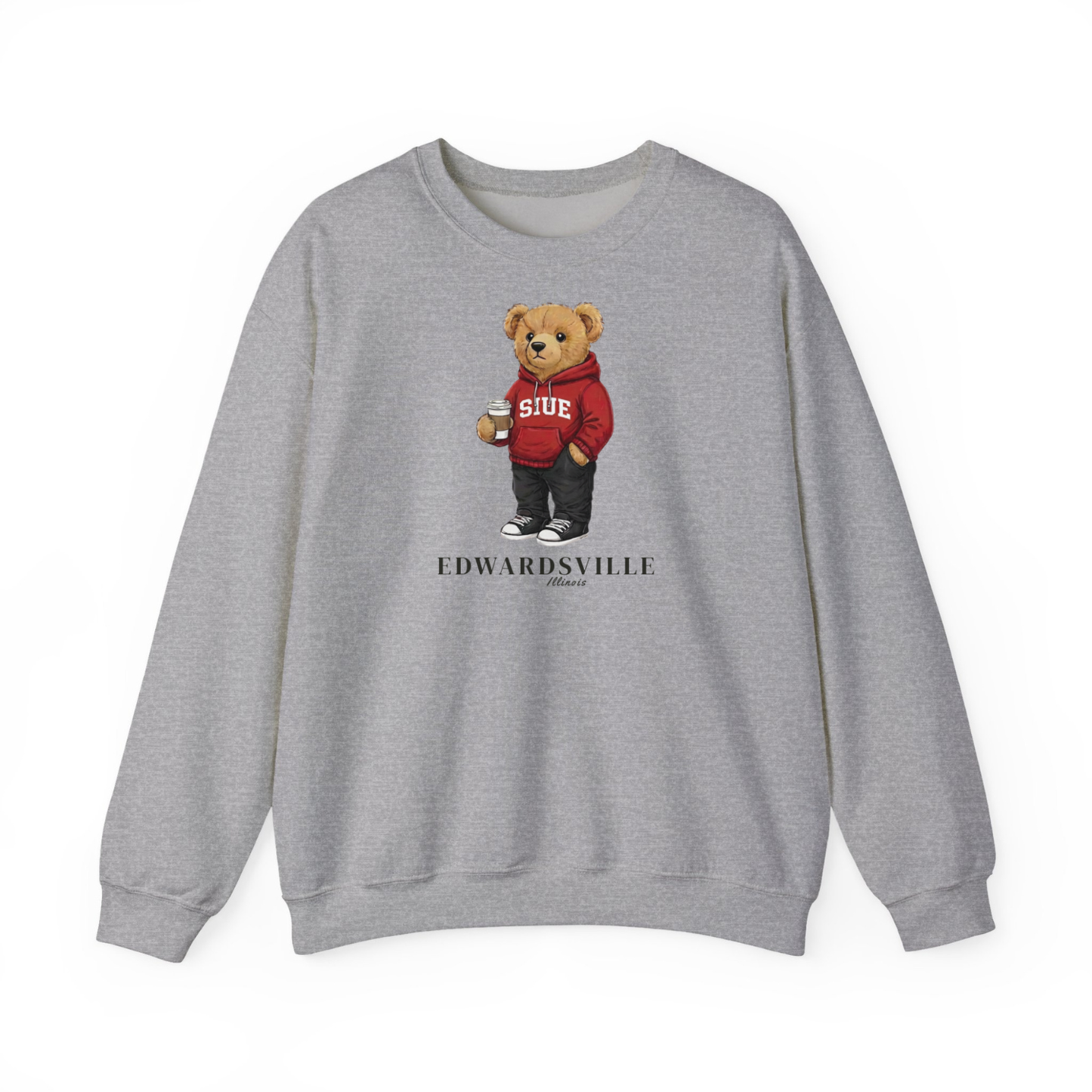 Edwardsville, Illinois Teddy Bear Crewneck Sweatshirt
