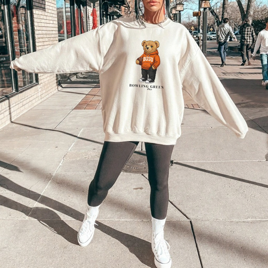 Bowling Green, Ohio Teddy Bear Crewneck Sweatshirt