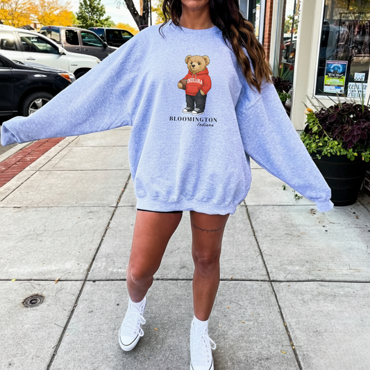 Bloomington, Indiana Teddy Bear Crewneck Sweatshirt
