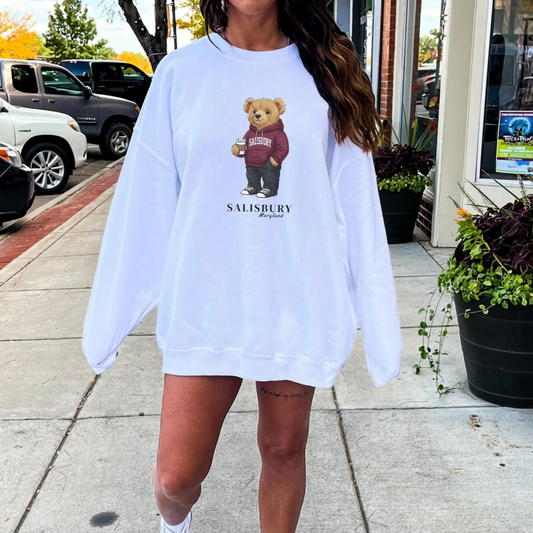 Salisbury, Maryland Teddy Bear Crewneck Sweatshirt