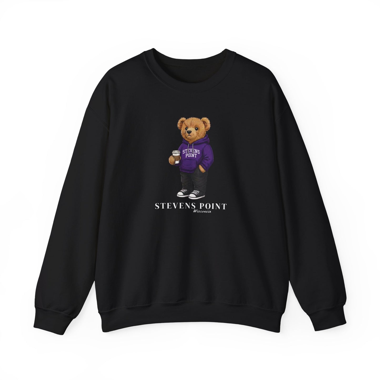 Stevens Point, Wisconsin Teddy Bear Crewneck Sweatshirt