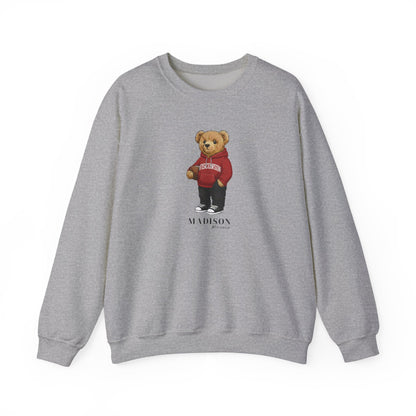 Madison, Wisconsin Teddy Bear Crewneck Sweatshirt