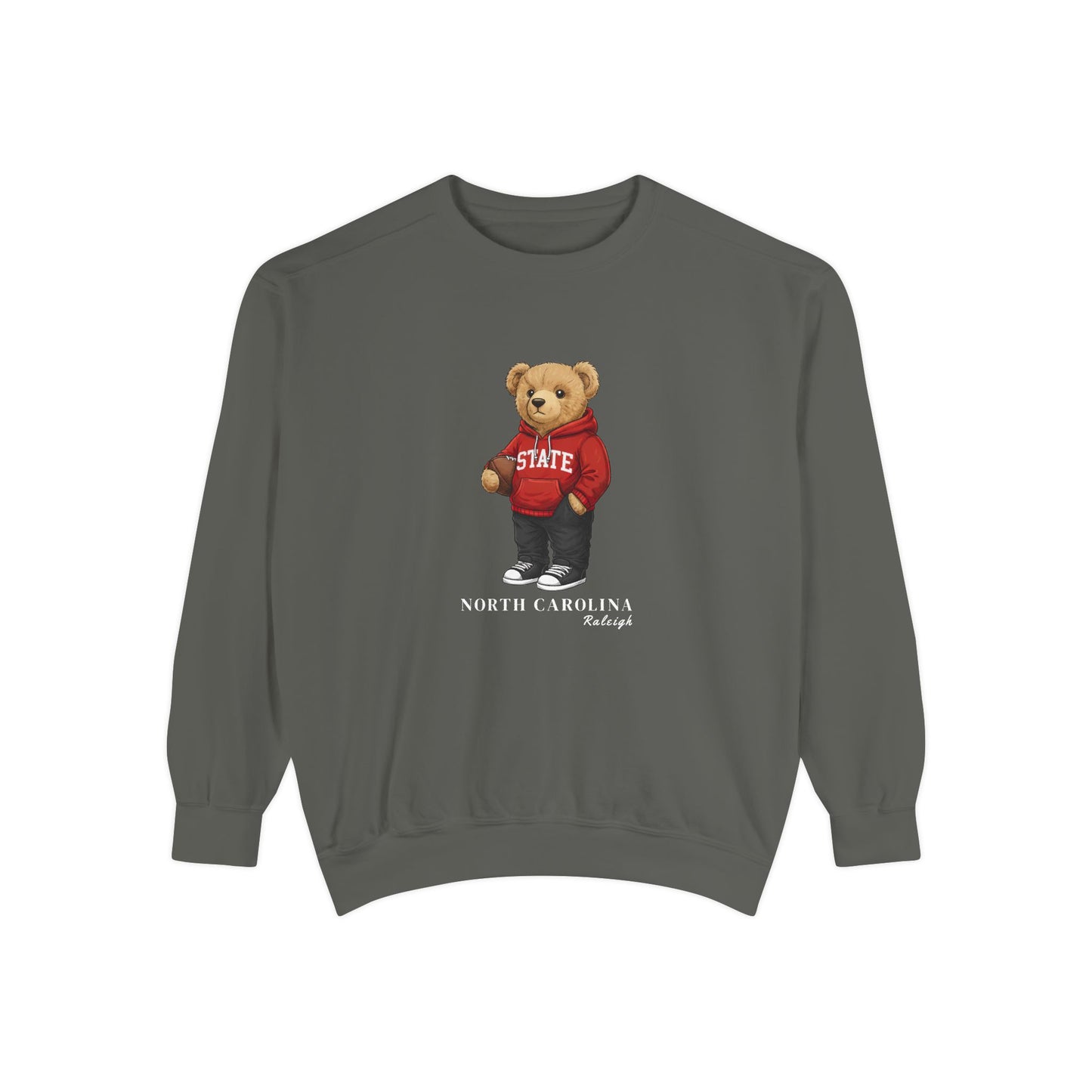 Raleigh, North Carolina Teddy Bear Comfort Colors Sweatshirt