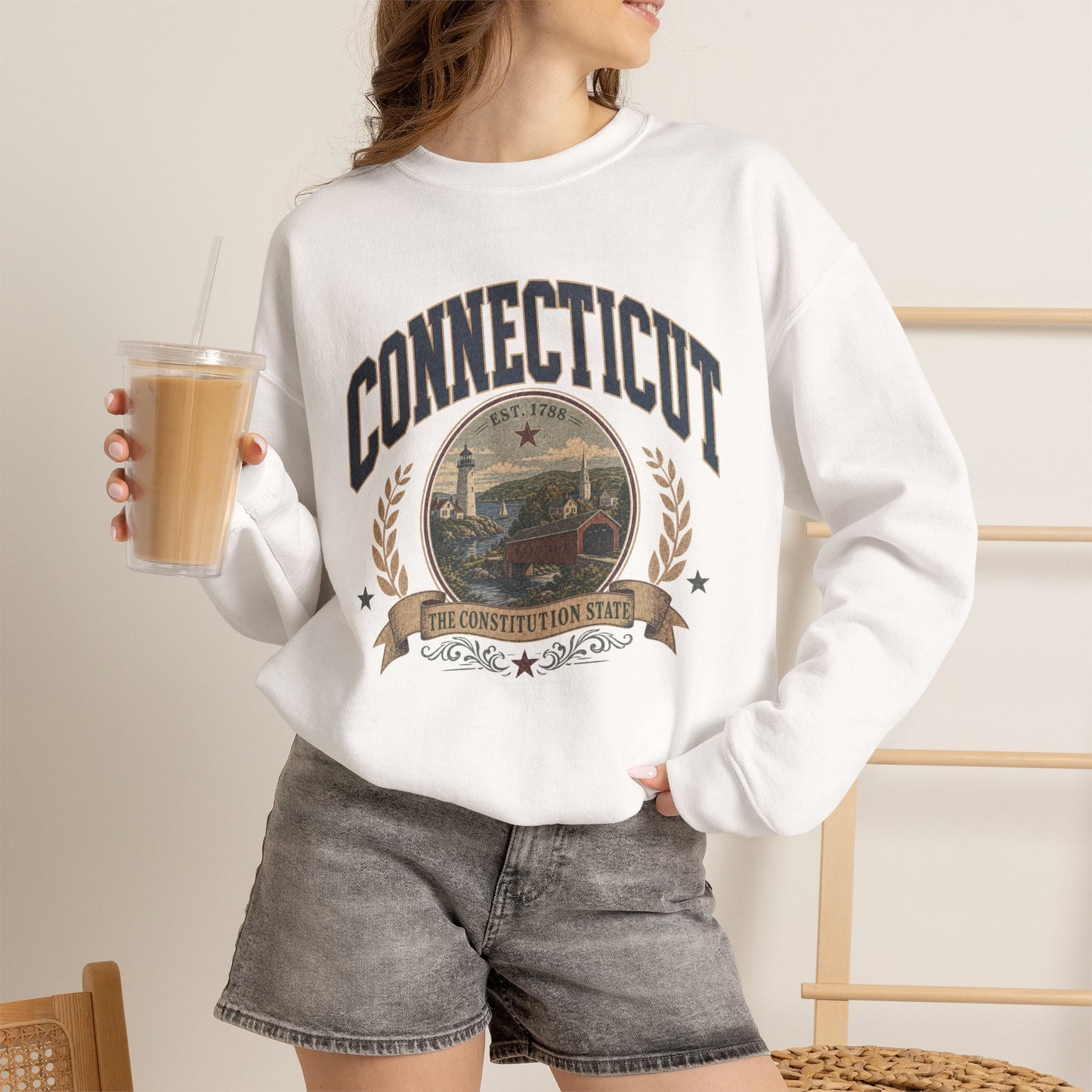 Vintage Connecticut Crewneck Sweatshirt