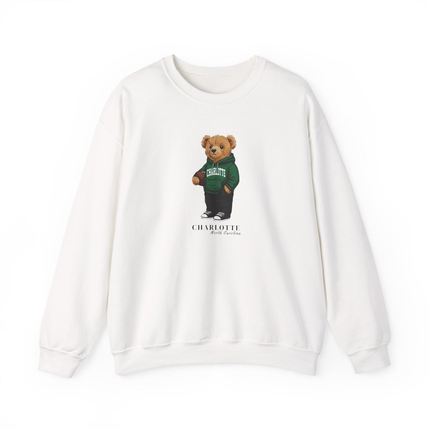 Charlotte, North Carolina Teddy Bear Crewneck Sweatshirt