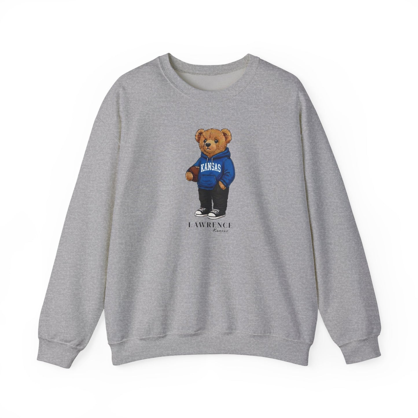 Lawrence, Kansas Teddy Bear Crewneck Sweatshirt