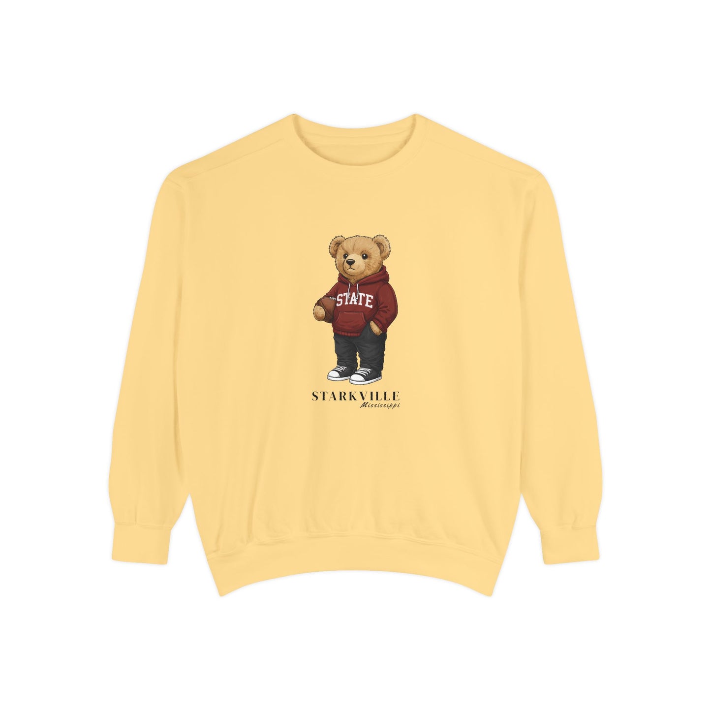 Starkville, Mississippi Teddy Bear Comfort Colors Sweatshirt