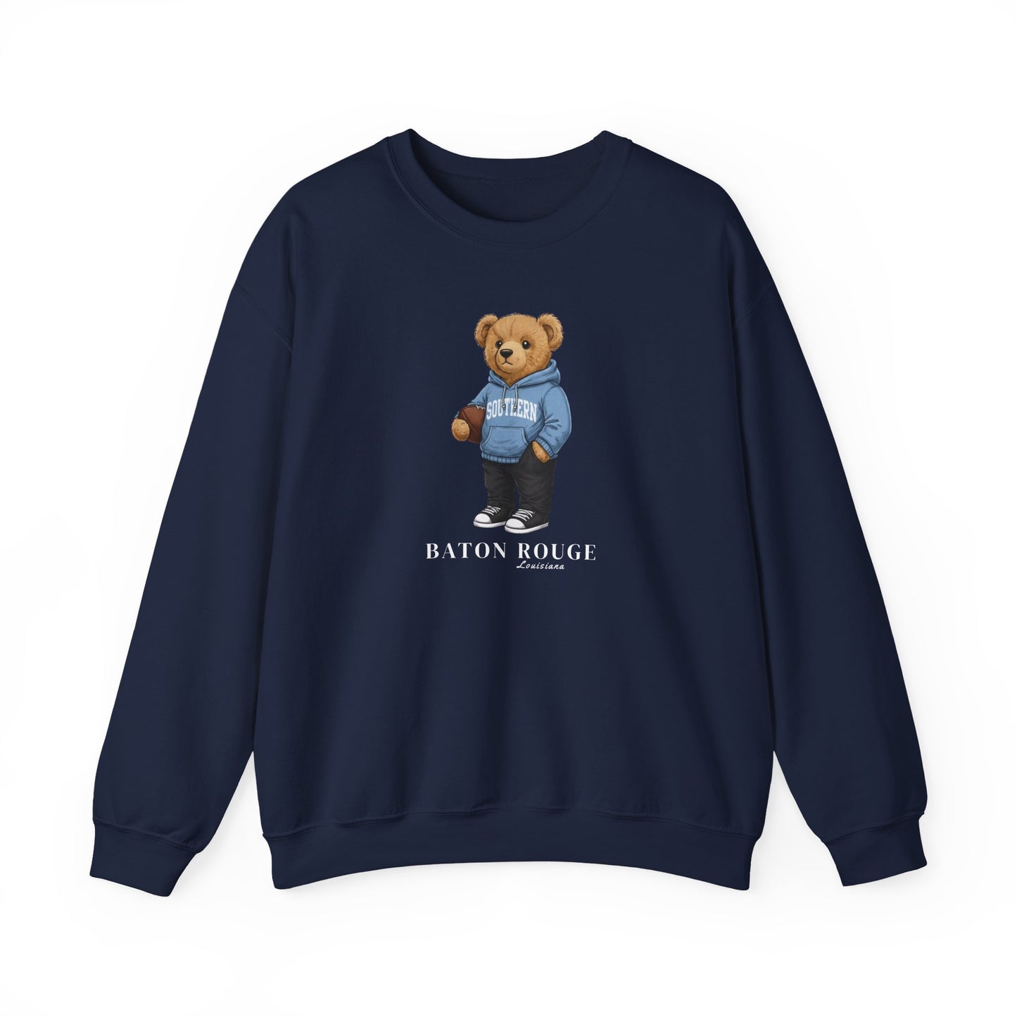 Baton Rouge, Louisiana Teddy Bear Crewneck Sweatshirt