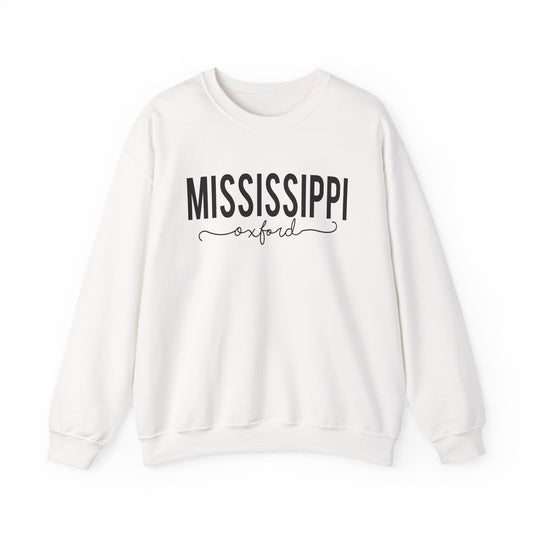 Mississippi, Oxford Crewneck Sweatshirt