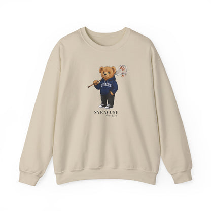 Syracuse, New York Lacrosse Teddy Bear Crewneck Sweatshirt
