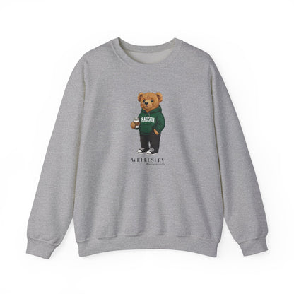 Wellesley, Massachusetts Teddy Bear Crewneck Sweatshirt