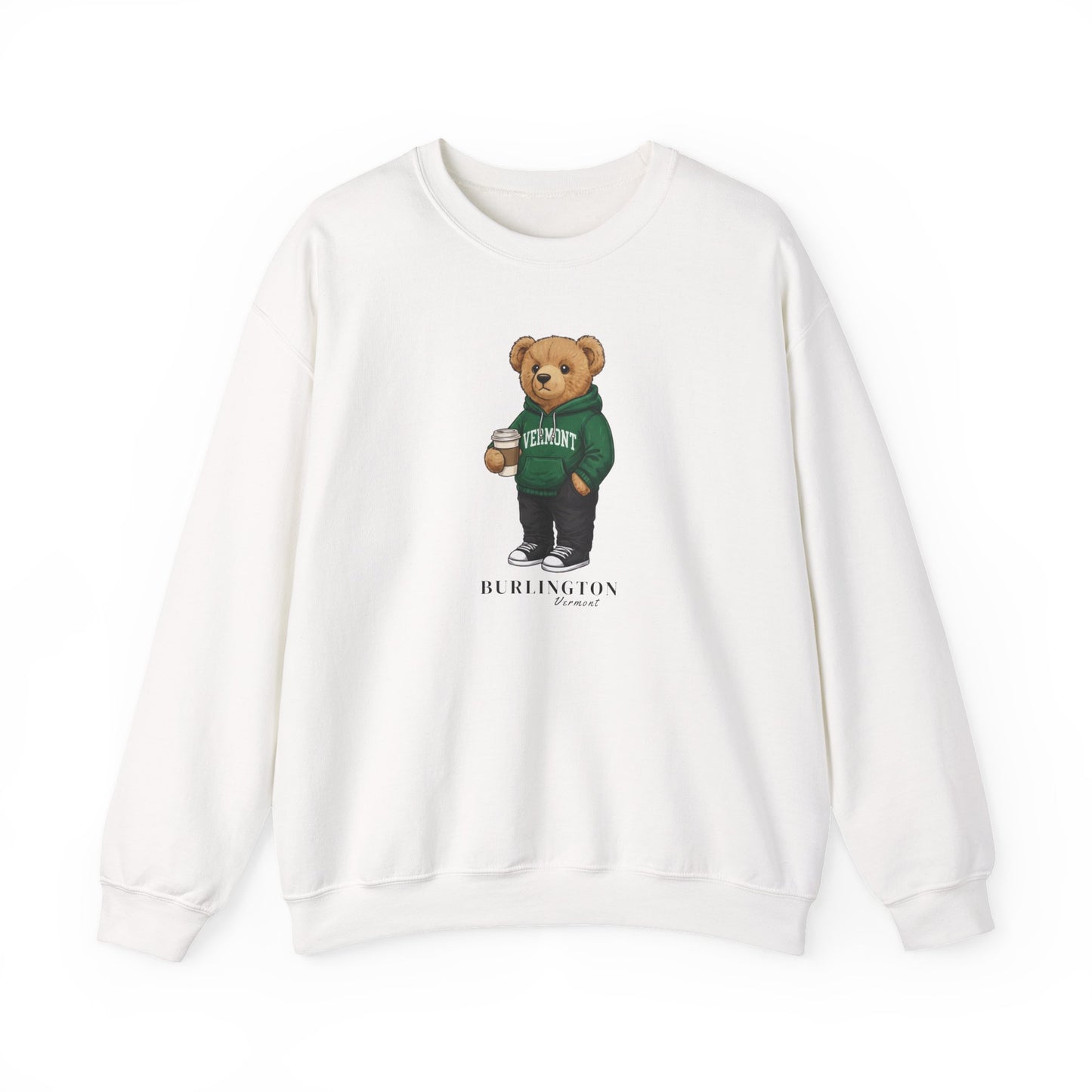 Burlington, Vermont Teddy Bear Crewneck Sweatshirt