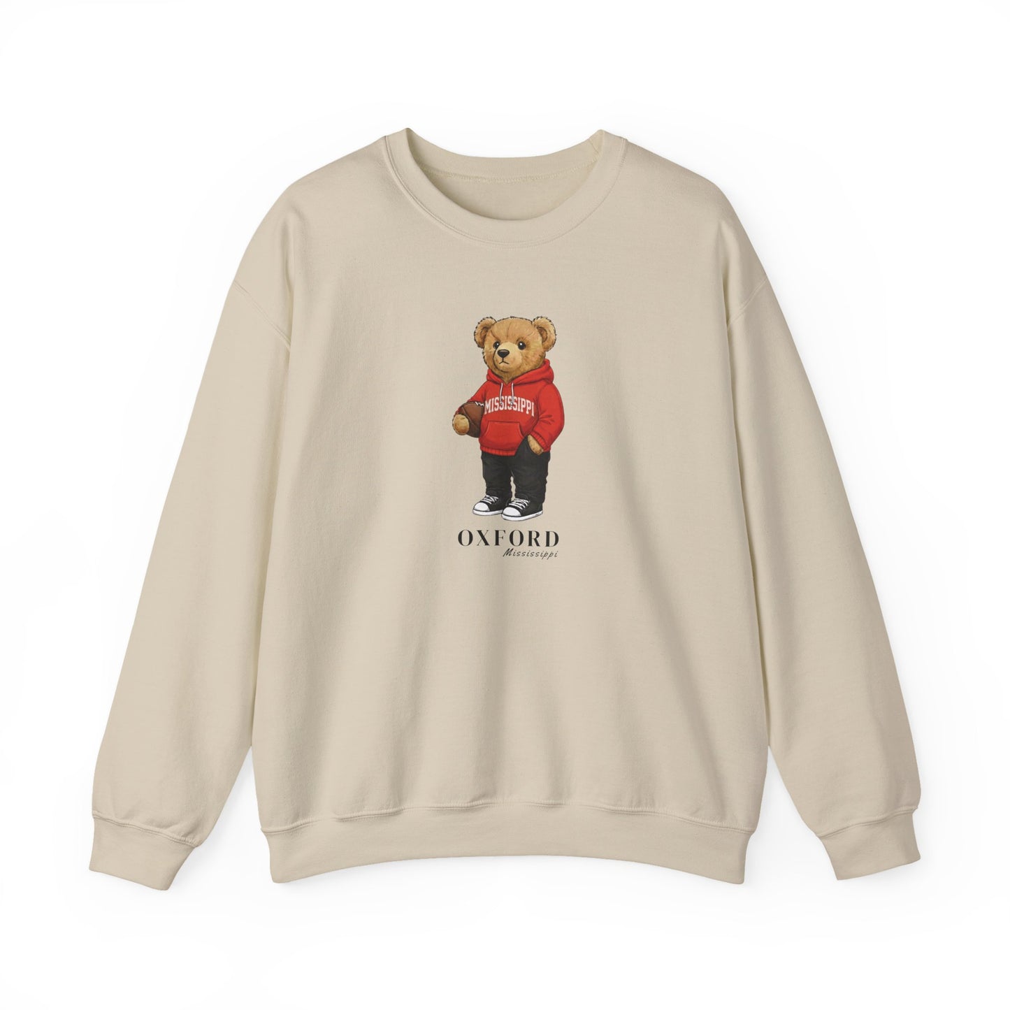 Oxford, Mississippi Teddy Bear Crewneck Sweatshirt