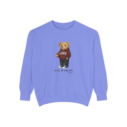 San Marcos, Texas Teddy Bear Comfort Colors Sweatshirt