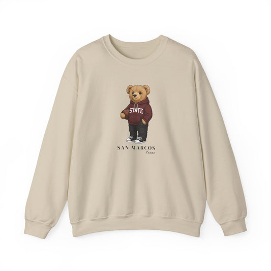 San Marcos, Texas Teddy Bear Crewneck Sweatshirt