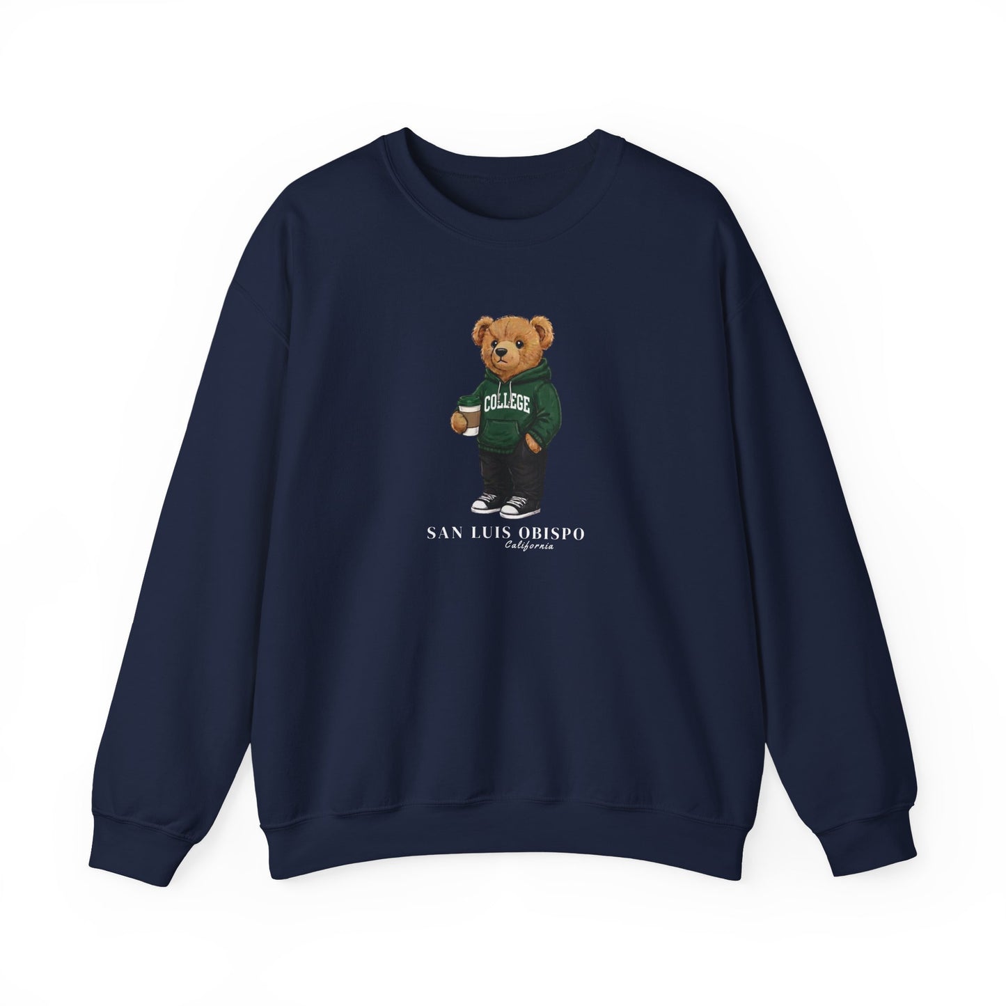 San Luis Obispo, California Teddy Bear Crewneck Sweatshirt