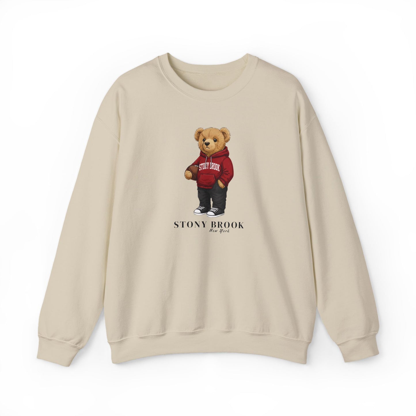 Stony Brook, New York Teddy Bear Crewneck Sweatshirt