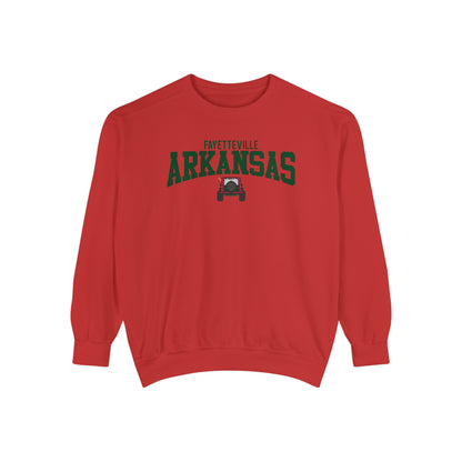 Fayetteville Arkansas Jeep Comfort Colors Sweatshirt