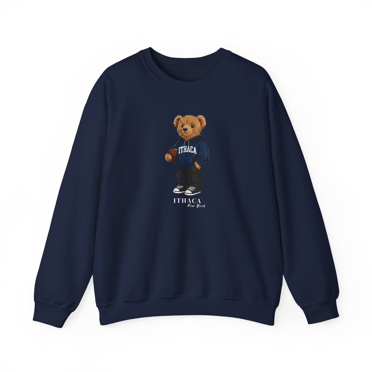Ithaca, New York Teddy Bear Crewneck Sweatshirt