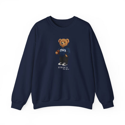 Ithaca, New York Teddy Bear Crewneck Sweatshirt