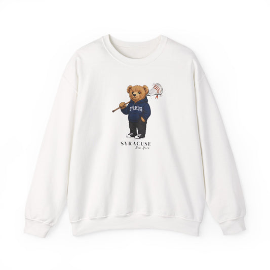 Syracuse, New York Lacrosse Teddy Bear Crewneck Sweatshirt