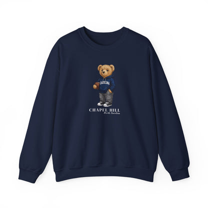 Chapel Hill North Carolina Teddy Bear Crewneck Sweatshirt