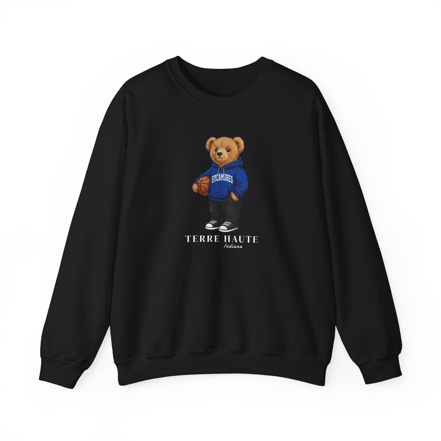 Terre Haute, Indiana Basketball Teddy Bear Crewneck Sweatshirt