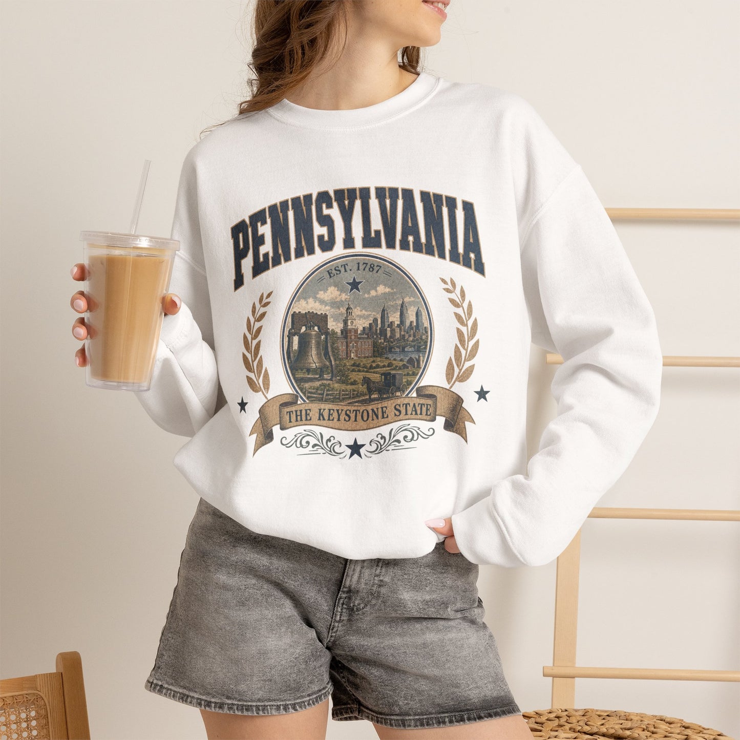 Vintage Pennsylvania - The Keystone State Crewneck Sweatshirt