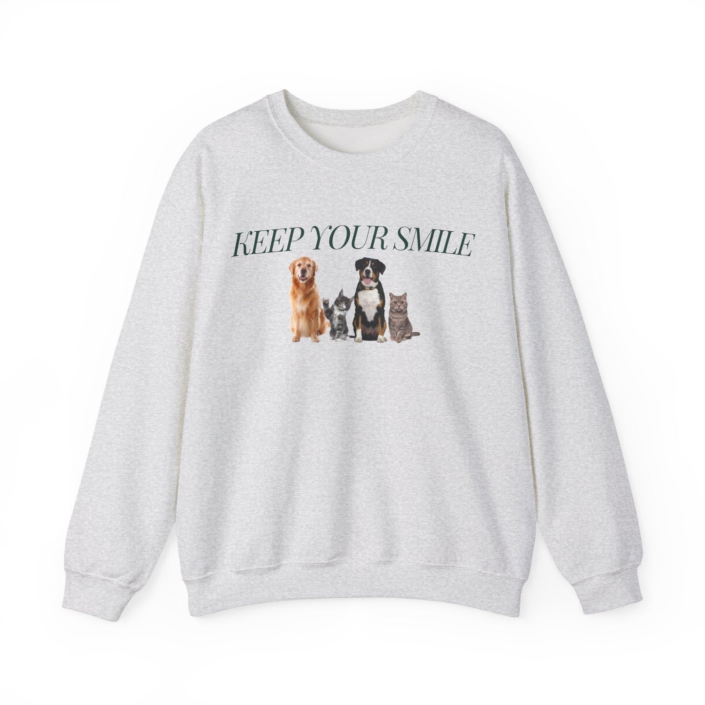 Keep Your Smile Cat and Dog Unisex Sweatshirt