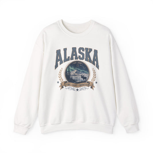 Vintage Alaska - The Last Frontier Crewneck Sweatshirt