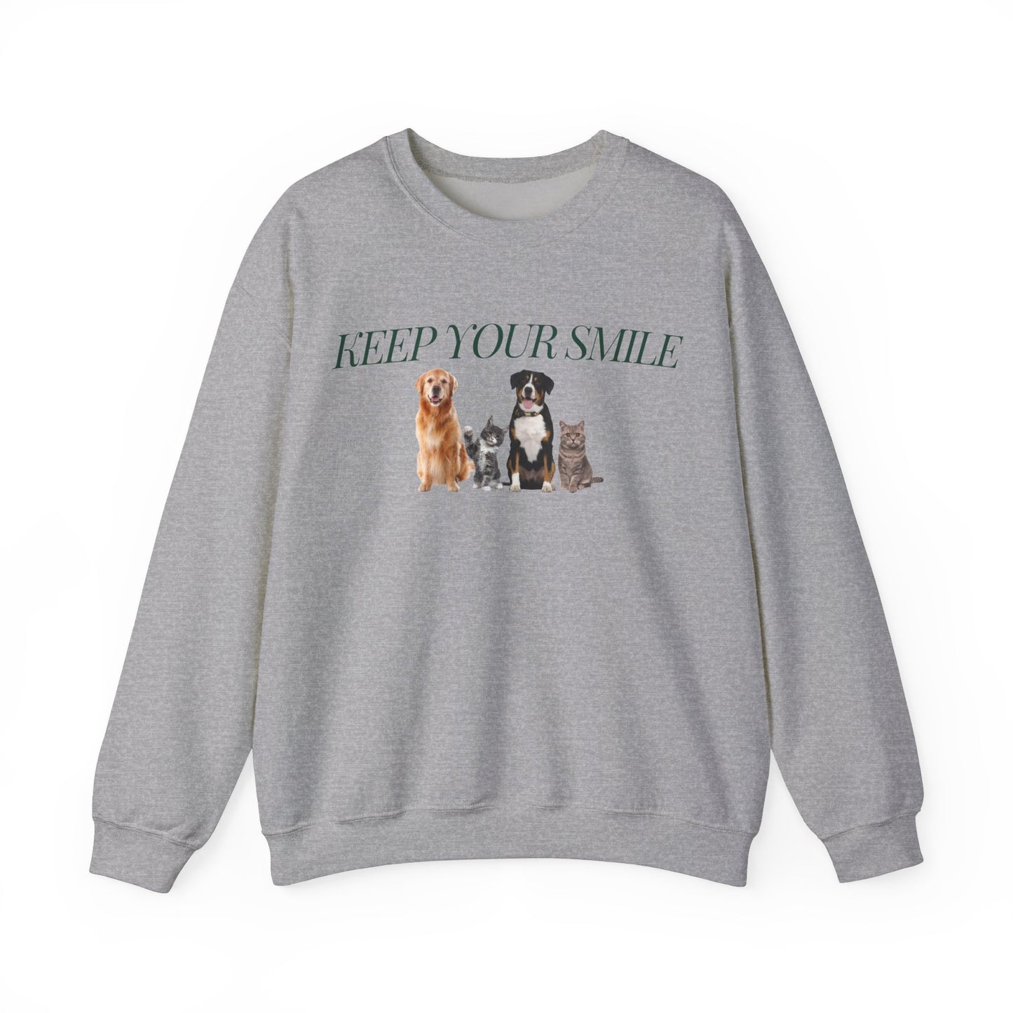 Keep Your Smile Cat and Dog Unisex Sweatshirt