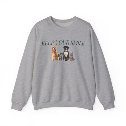 Keep Your Smile Cat and Dog Unisex Sweatshirt