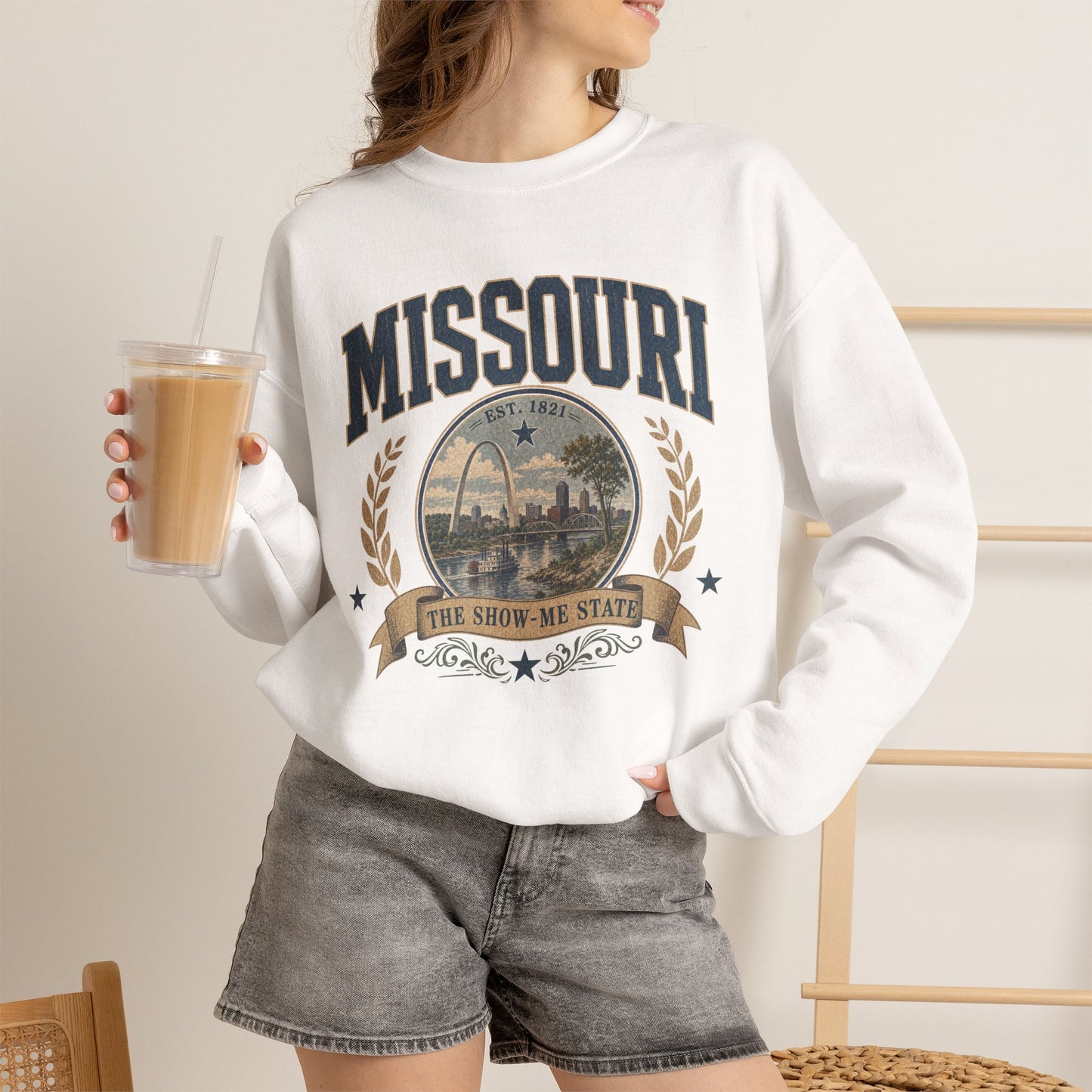 Vintage Missouri - The Show-Me State Crewneck Sweatshirt