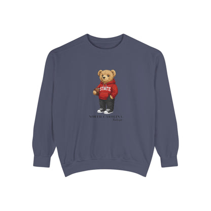 Raleigh, North Carolina Teddy Bear Comfort Colors Sweatshirt