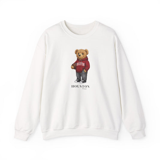Houston, Texas Teddy Bear Crewneck Sweatshirt