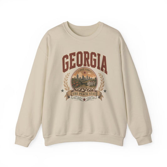 Vintage Georgia - The Peach State Crewneck Sweatshirt