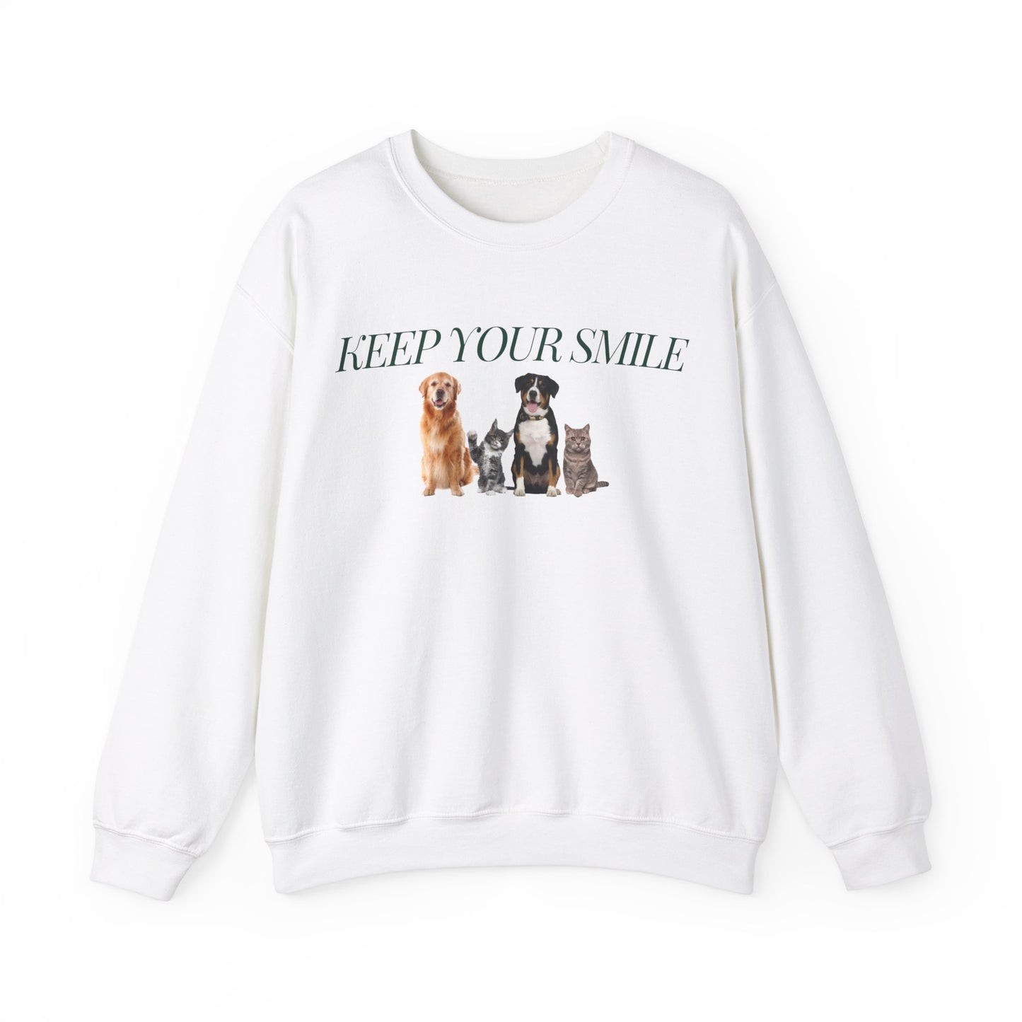 Keep Your Smile Cat and Dog Unisex Sweatshirt