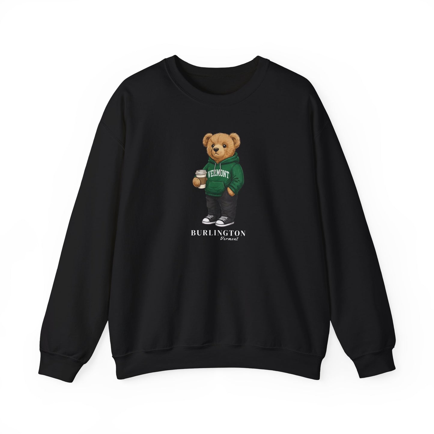 Burlington, Vermont Teddy Bear Crewneck Sweatshirt