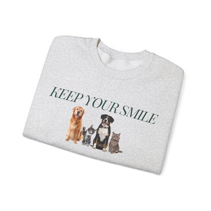 Keep Your Smile Cat and Dog Unisex Sweatshirt