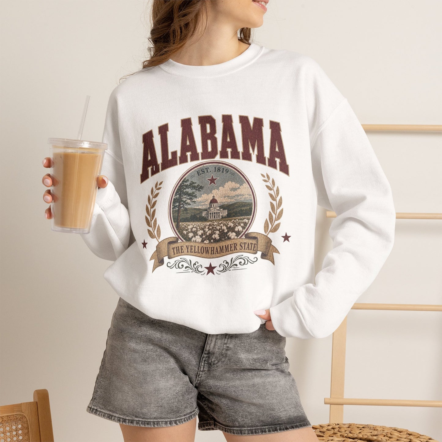 Vintage Alabama - The Yellowhammer State Crewneck Sweatshirt