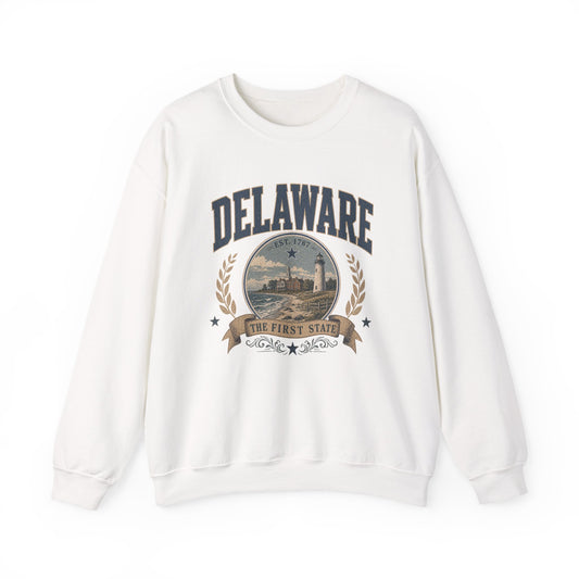 Vintage Delaware - The First State Crewneck Sweatshirt