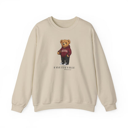Fayetteville, Arkansas Teddy Bear Crewneck Sweatshirt