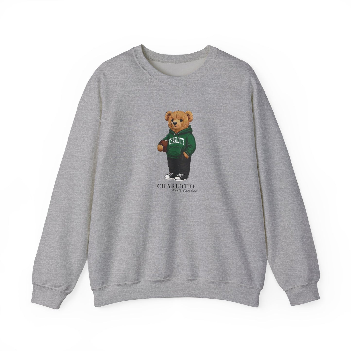 Charlotte, North Carolina Teddy Bear Crewneck Sweatshirt